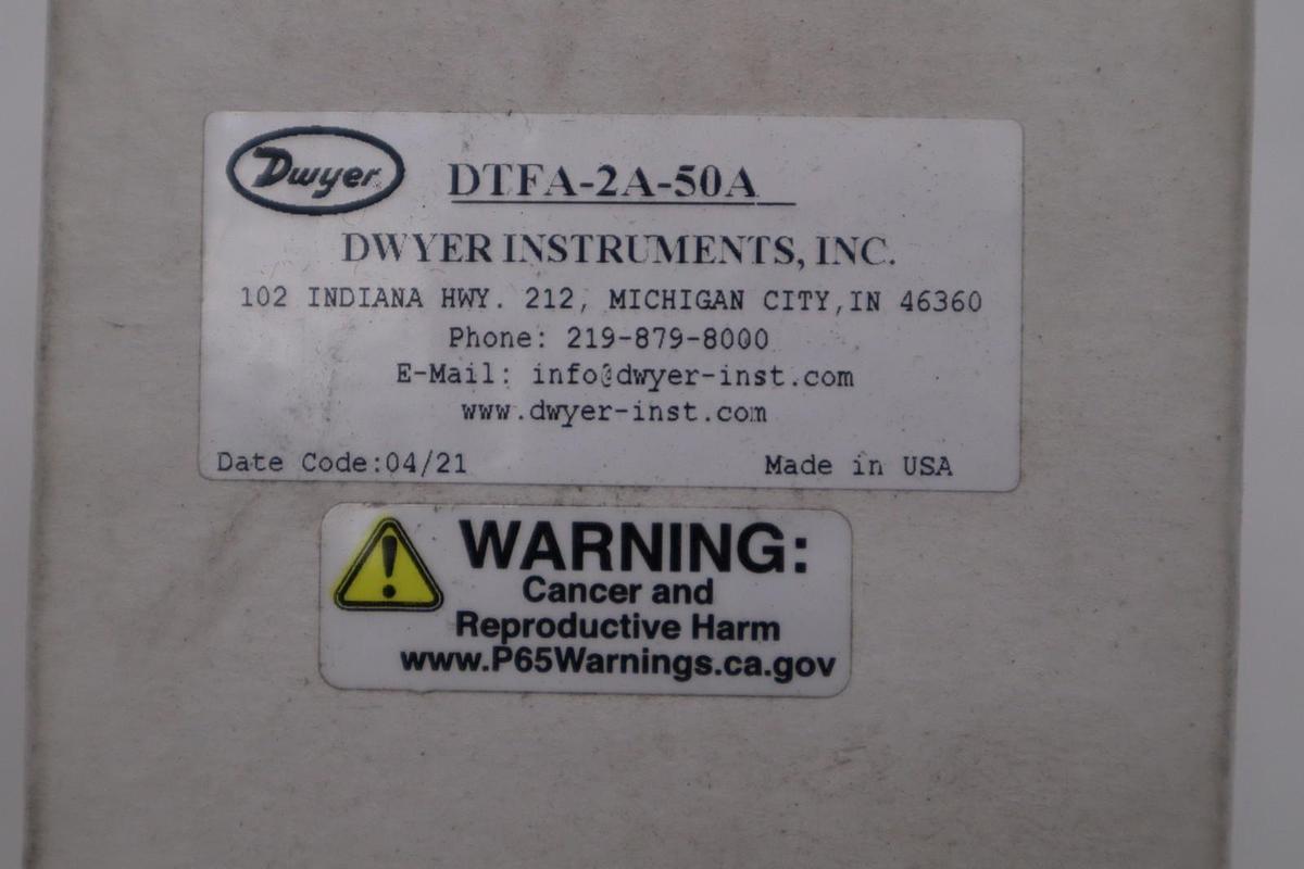 DWYER DTFA-2A-50A AIR FLOWMETER 3000PSI 50SCFM - STOCK GF114A