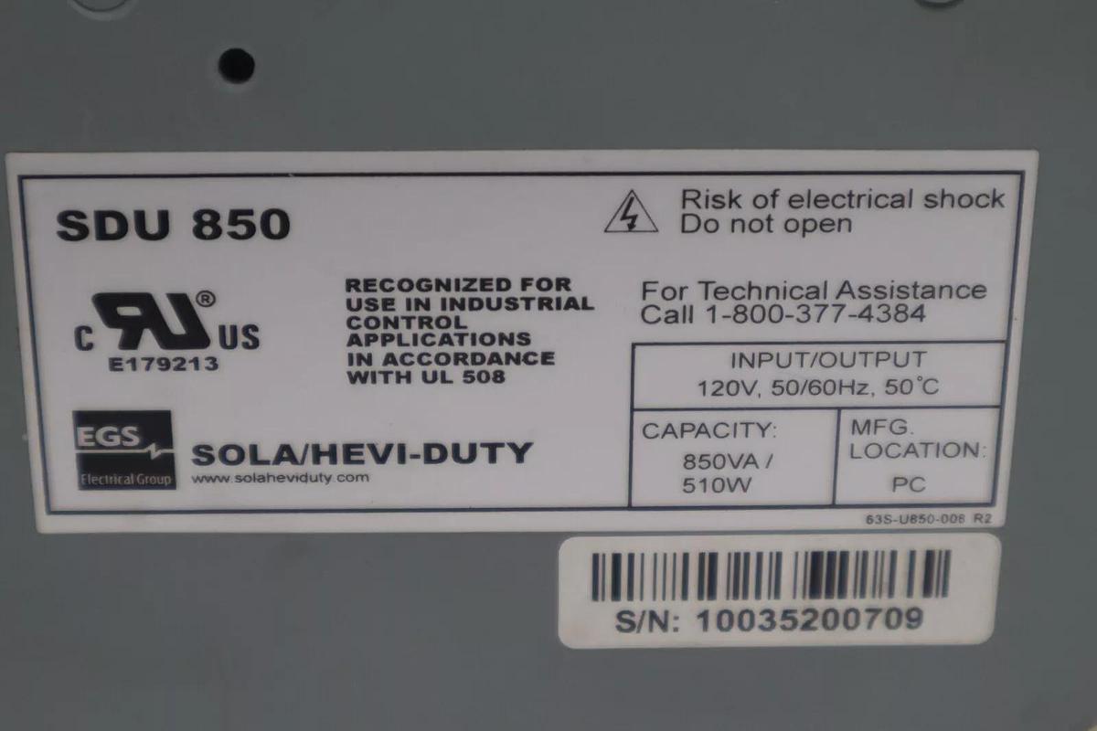 Used NEW OPEN BOX Emerson / SOLA Power Supply   SDU 850 STOCK 4513