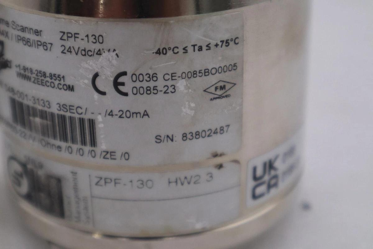 Used ZEECO ZPF-130 PROFLAME SCANNER 048-001-3133 USED UNIT STOCK 1828B