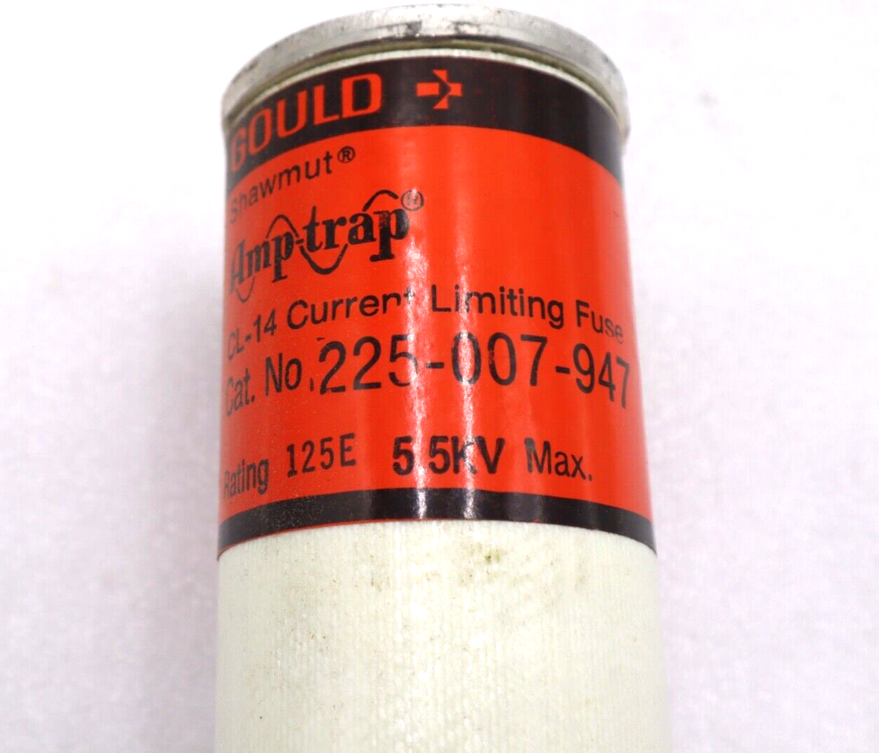Used Gould Shawmut 225-007-947 Amp-Trap Current Limiting Fuse 125E Amps 5.5kV #L-53