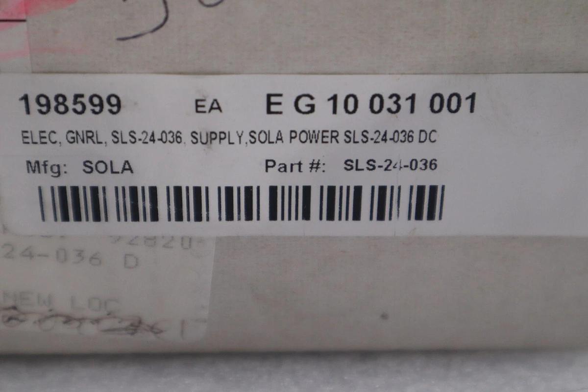 Used NEW IN BOX SOLA SLS-24-036 Regulated Power Supply 24VDC STOCK G13A