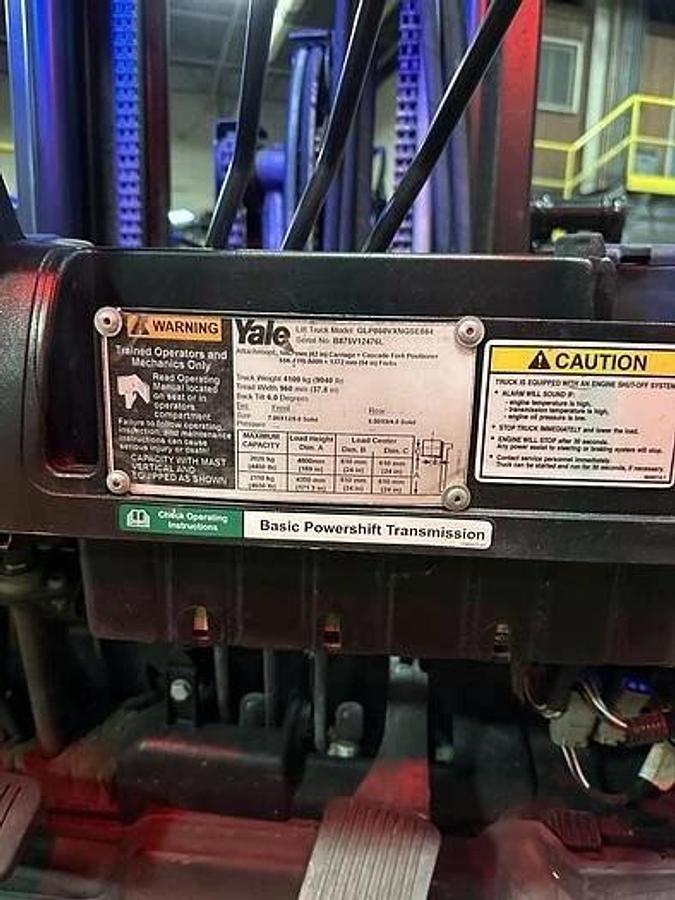 Used YALE GLP050VXNGSE084 5000LB FORKLIFT 6,500 HOURS