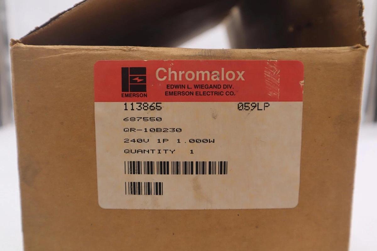EMERSON CHROMALOX CIRCULATION HEATER QR10B230 STOCK #4354