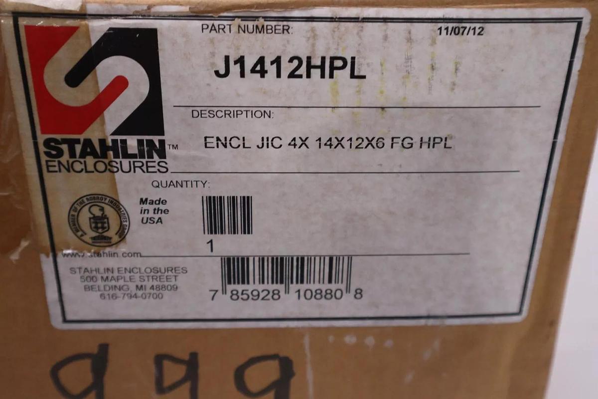 Used NEW IN BOX STAHLIN ROBROY J1412HPL FIBERGLASS ENCLOSURE STOCK G474