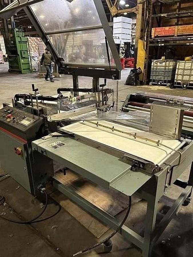 Used SHANKLIN A 27A AUTOMATIC L-BAR SHRINK SYSTEM W/ SHANKLIN T-7H TUNNEL
