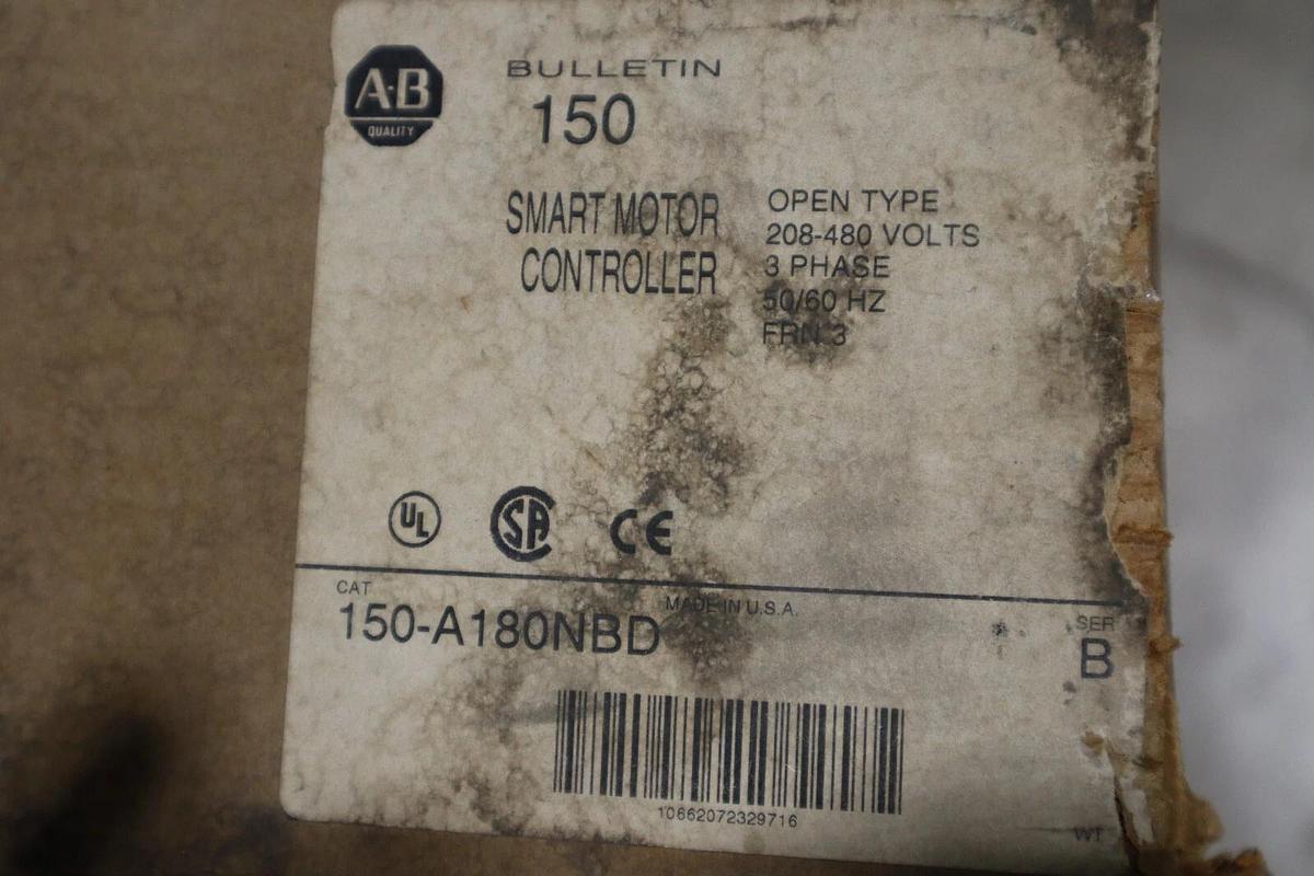 Used Allen Bradley 150-A180NBD SMC Plus Smart Motor Controller Ser. B NEW IN BOX HS16