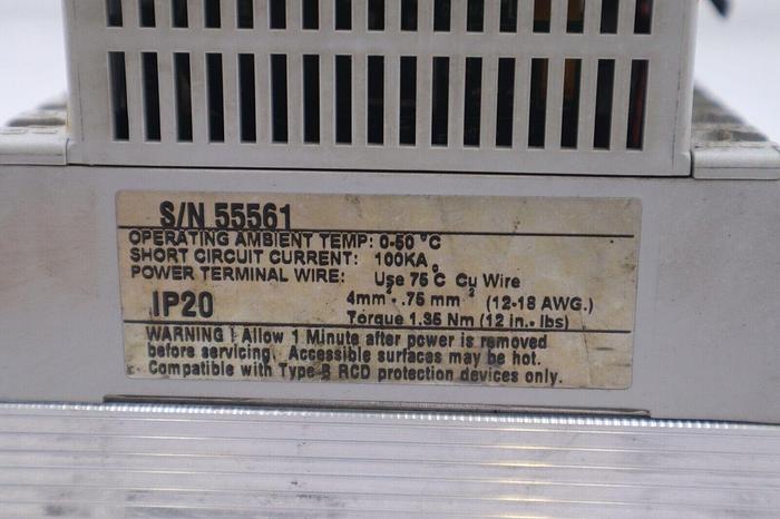Used ALLEN BRADLEY 160-AA04NSF1 1 HP SPEED DRIVE 240 VAC 1 SER B #K-2575-B