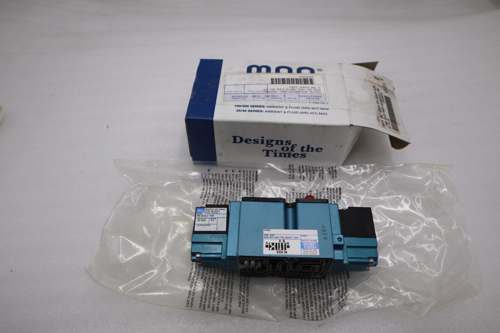 NEW Mac Valves 82A-BC-000-TM-DDAP-1DK/ 82BC000TMDDAP1DK Solenoid Valve #H703A
