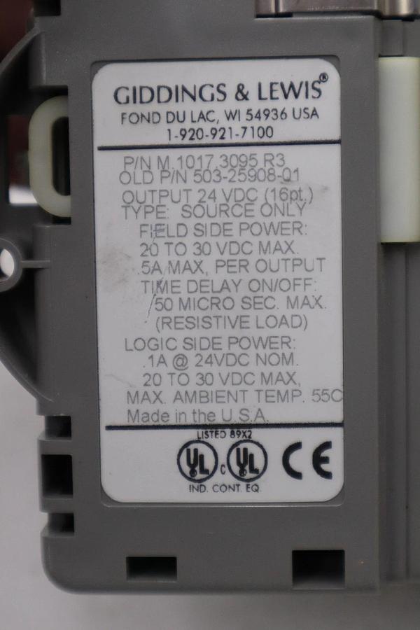 Used GIDDINGS & LEWIS DANAHER MOTION M.1017.3095 R3 / M10173095 R3 MODULE #6012