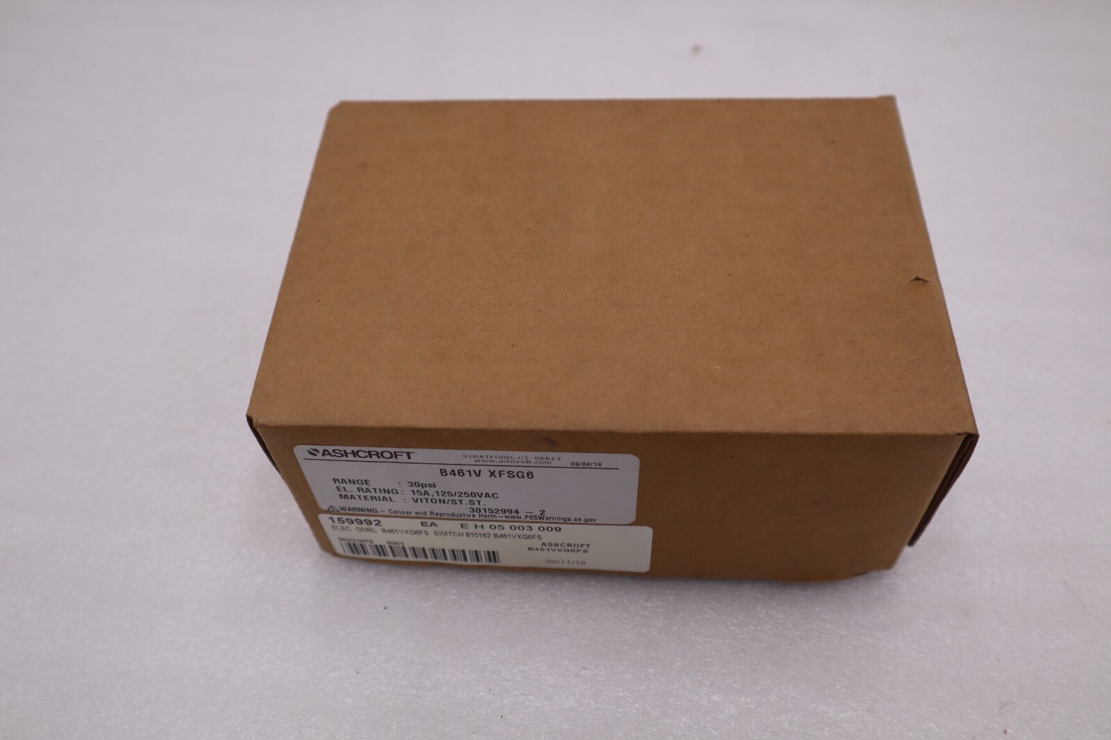 ASHCROFT b461v xfsg6 / b461vxfsg6 30 psi NEW IN BOX STOCK G429A