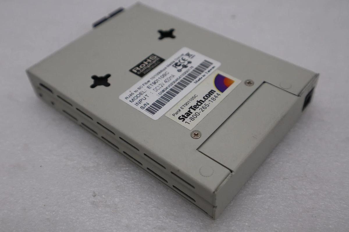 Used StarTech 10/100 Mbps Fiber to Ethernet Converter #ET90110SC STOCK K-169C 65030846240
