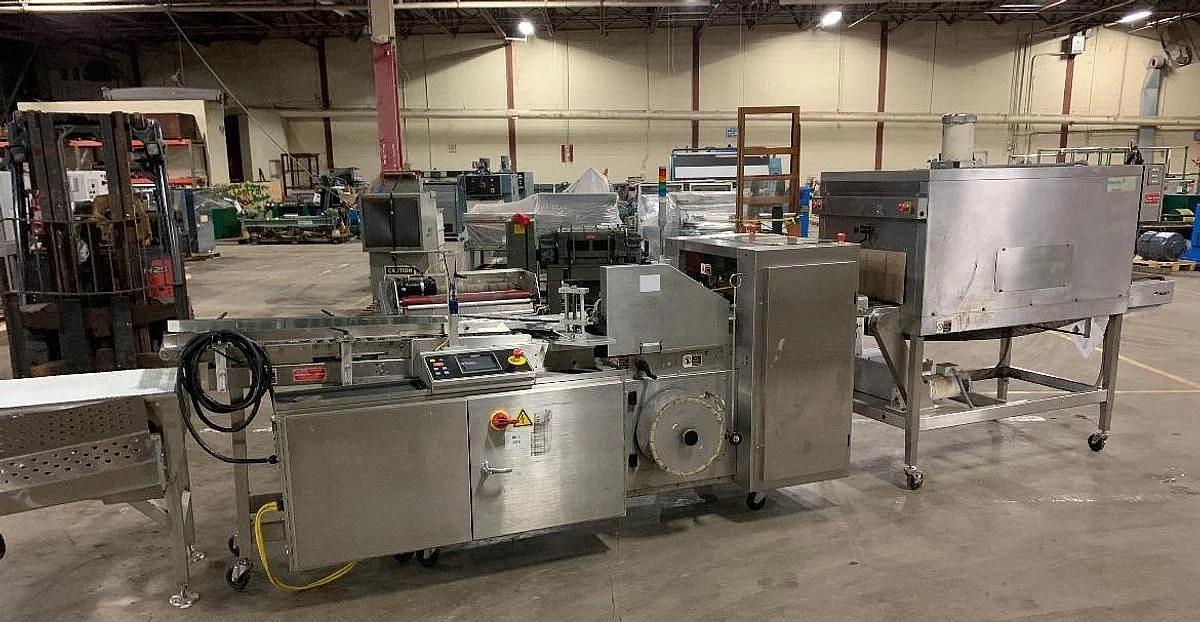 Used SHANKLIN F-1A CDA STAINLESS STEEL FOOD GRADE SIDE SEAL SHRINK WRAPPER