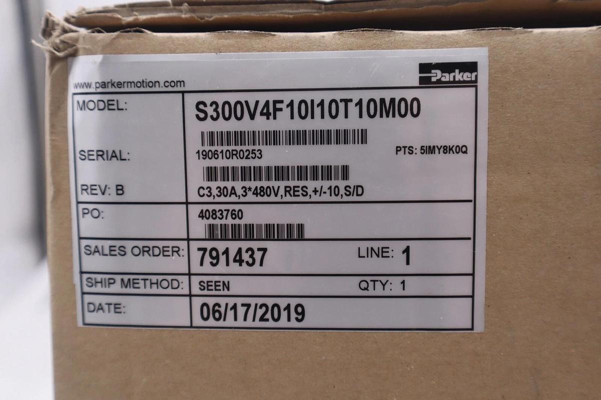 PARKER S300V4F10I10T10M00 (BRAND NEW) MANUFACTURED 2019 STOCK 4223