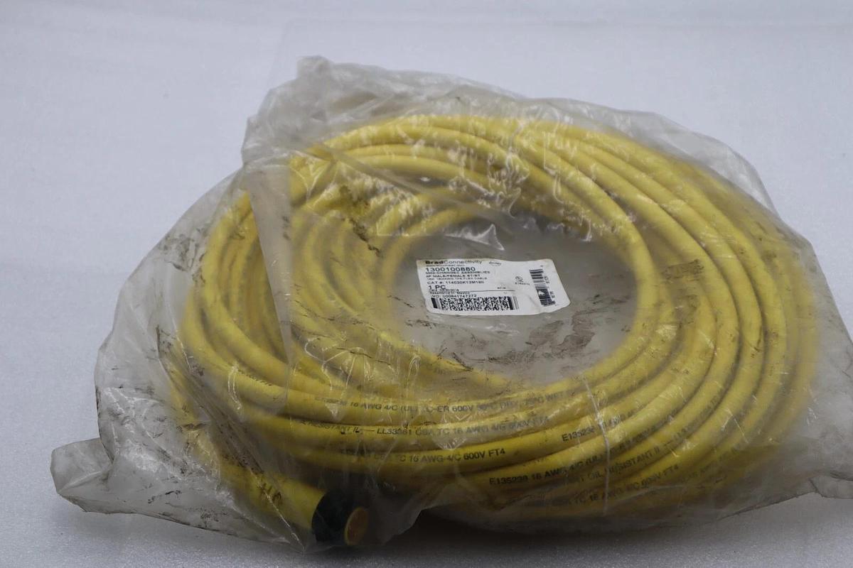 BRAD CONNECTIVITY 114030K12M180 MINI-CHANGE ASSEMBLIES 4P M/F NEW STOCK #2878
