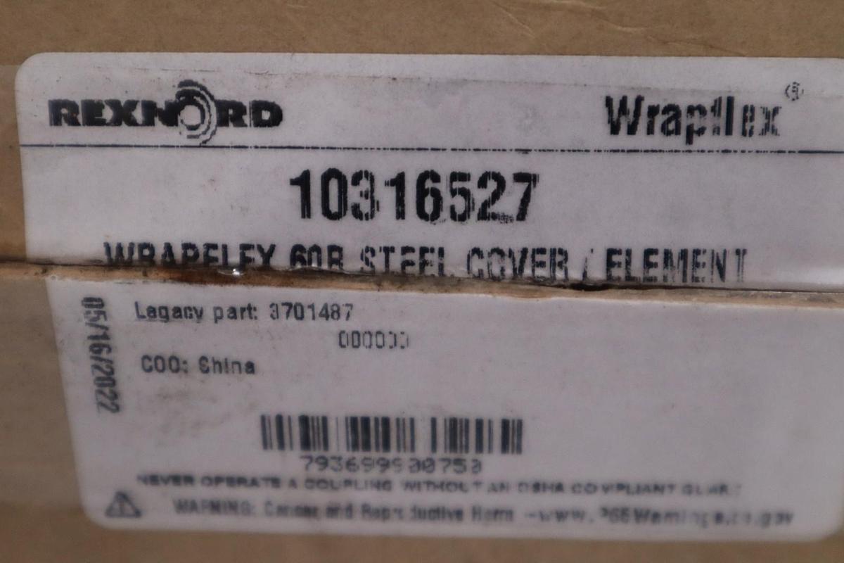 Used NEW WRAPFLEX 60R STEEL COVER / ELEMENT 10316527 60R STOCK GF-1313