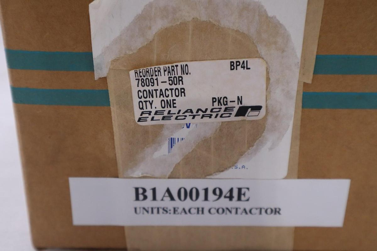 Used 78091-50R Ward RELIANCE Electric 75 AMP 3-Pole 120VAC Contactor Relay STK GF1387