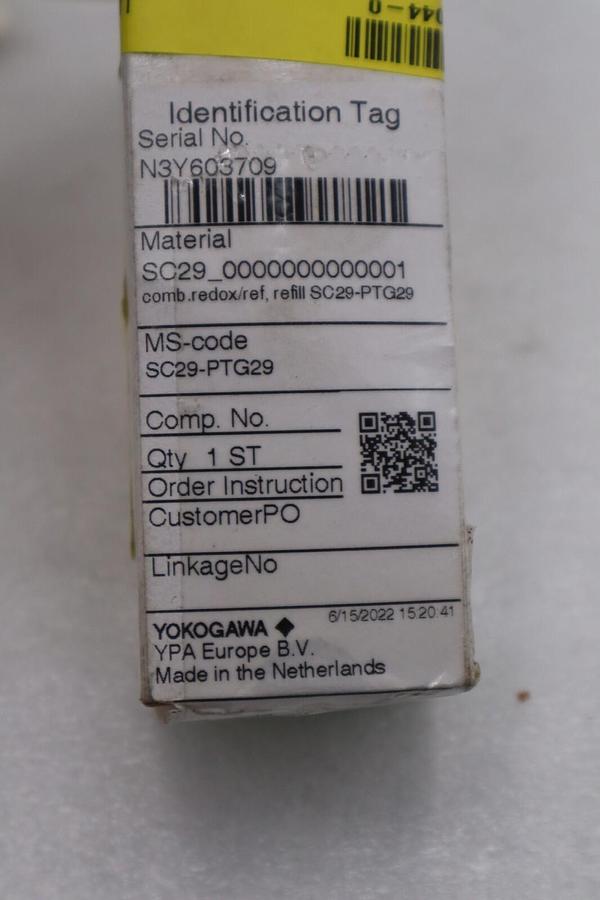 NEW Yokogawa SC29-PTG29 Combined Redox/Ref Electrode STOCK G878A