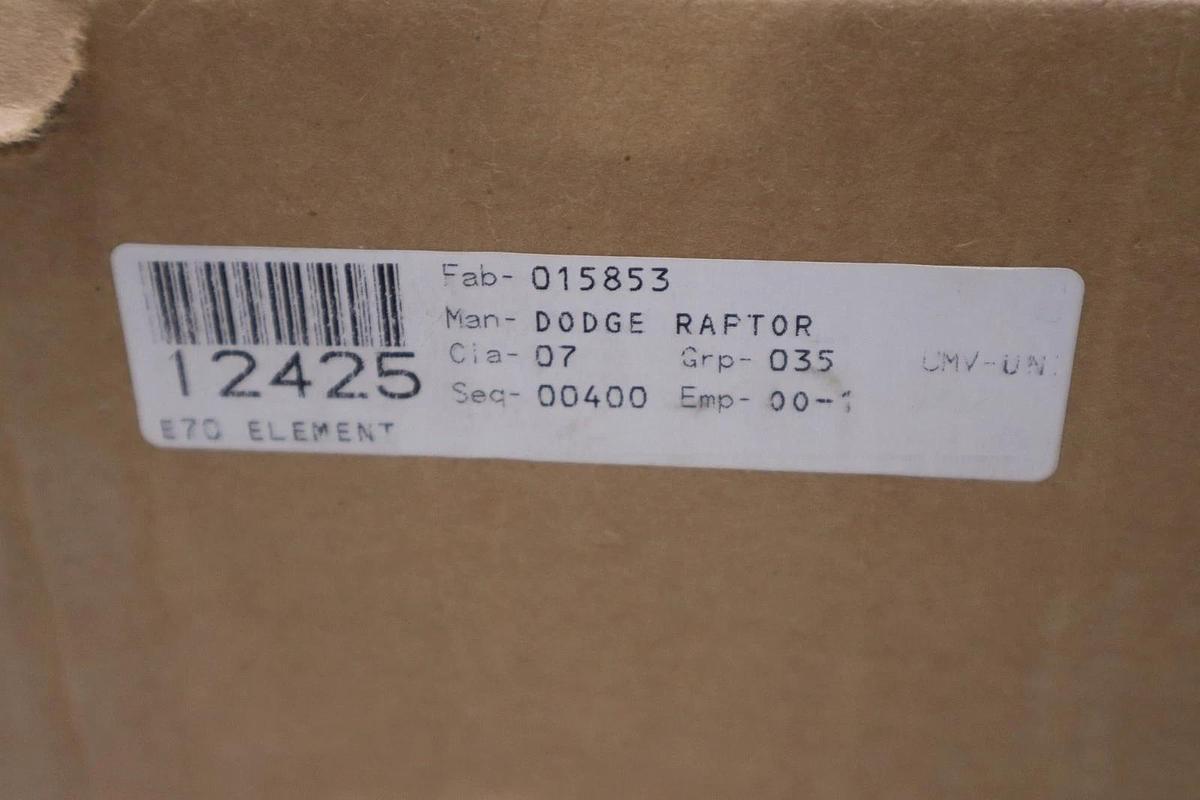 DODGE 015853 RAPTOR E70 ELEMENT NEW IN BOX STOCK #GF-927