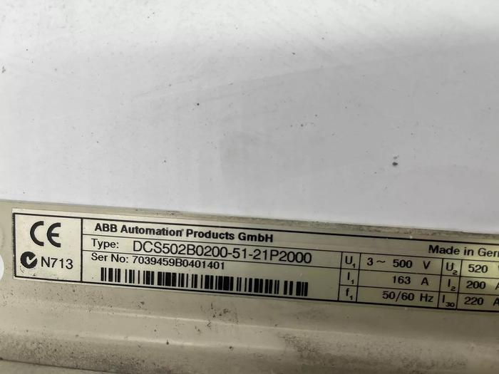 Used ABB AUTOMATION DRIVE DCS502B0200-51-21P2000 USED UNIT S-17