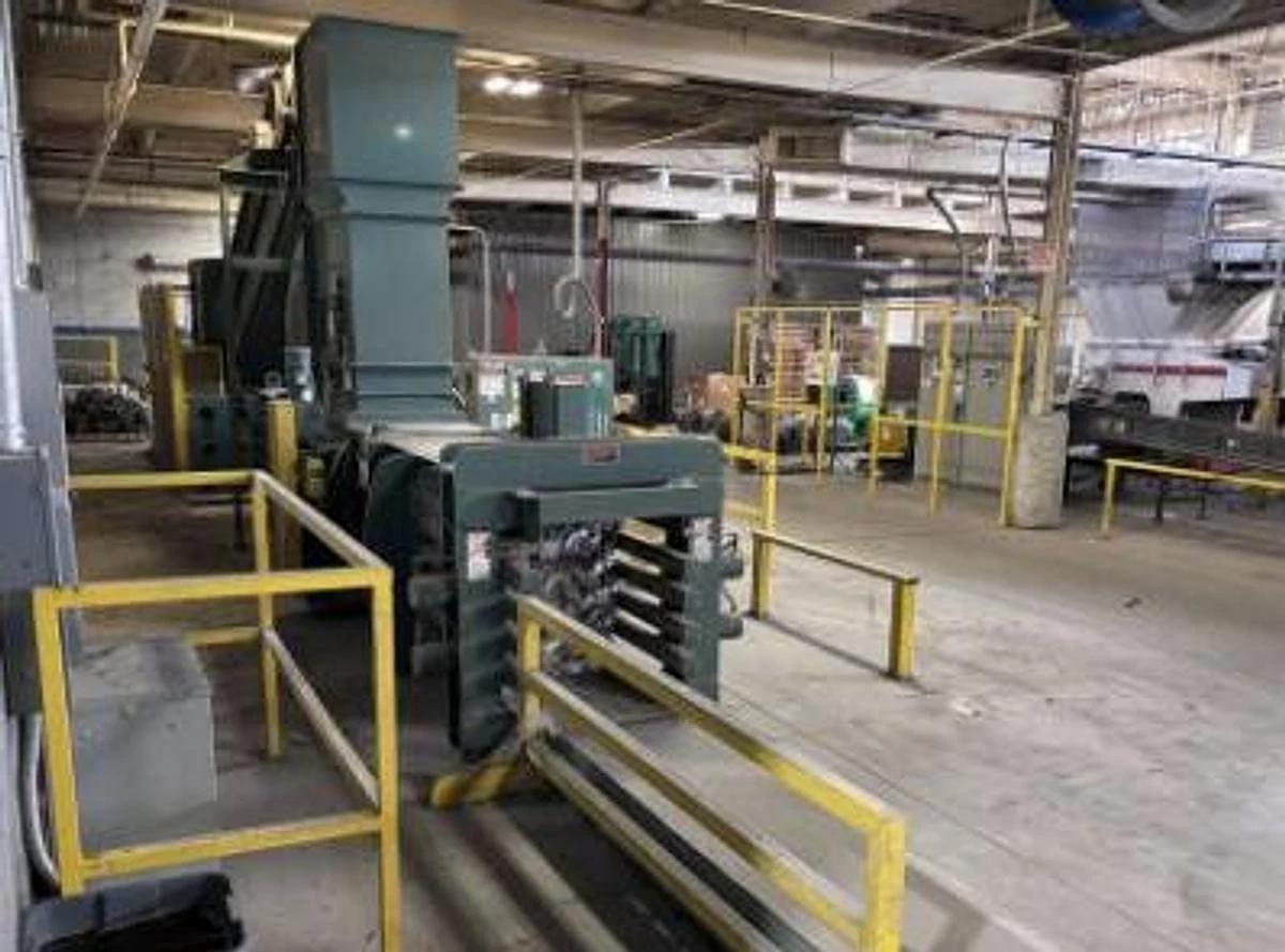 Used SELCO MODEL HLO-128A50T HORIZONTAL AUTOTIE BALER WITH CONVEYOR 50HP 8" CYLINDER