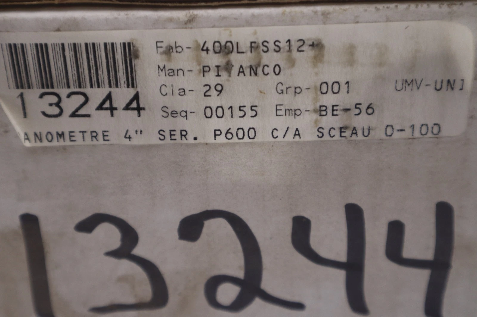 Used PITANCO PRECISION 400LFSS12 TYPE 42MW - STOCK SGF126