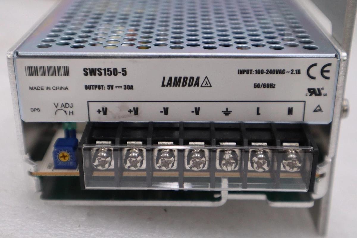 NEW LAMBDA SWS150-5 POWER SUPPLY 100-240VAC 2.1A INPUT 5VDC 30AMP STOCK H952