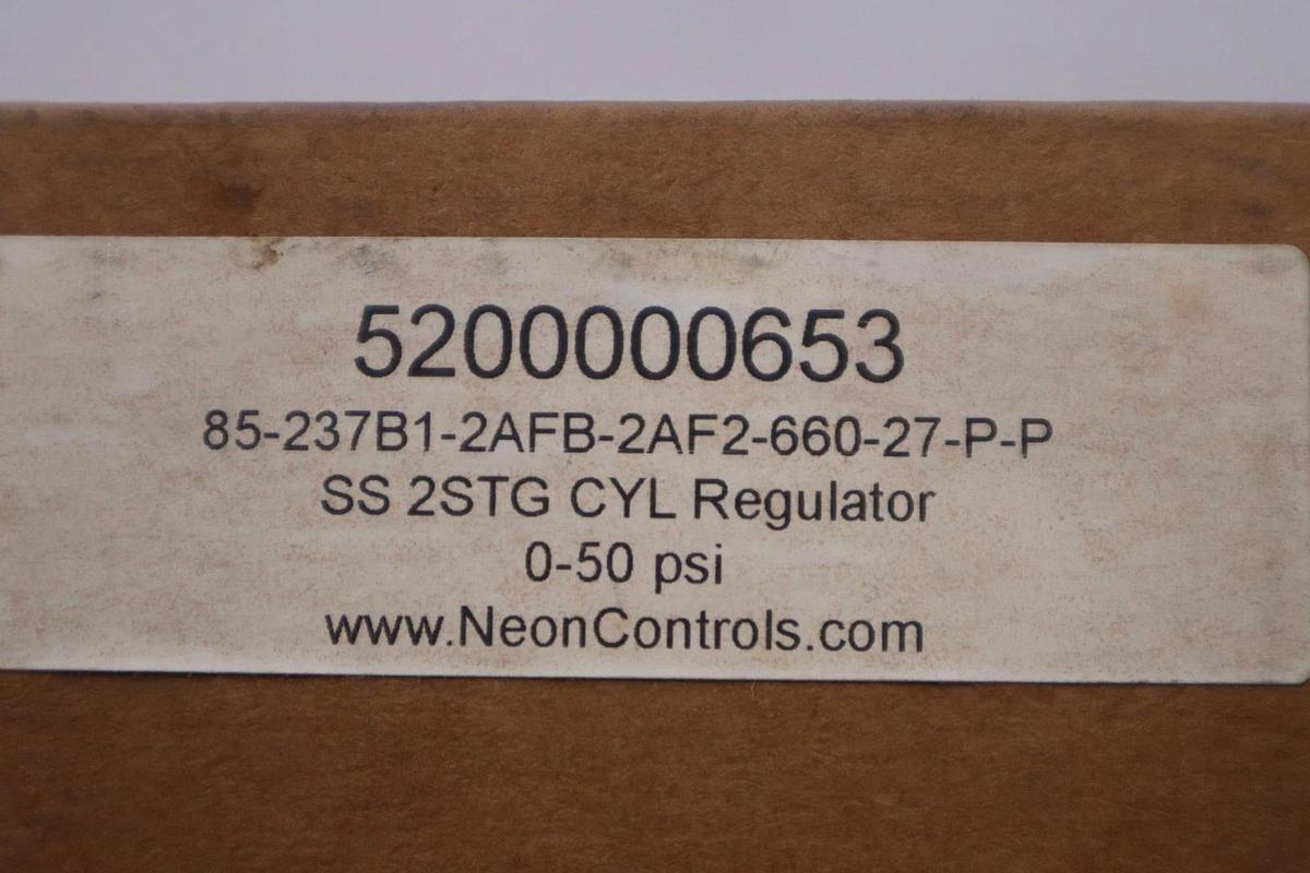Used Neon Controls 85 Series 85-237B1-2AFB-2AF2-660-27-P-P CYL REGULATOR #3724CC