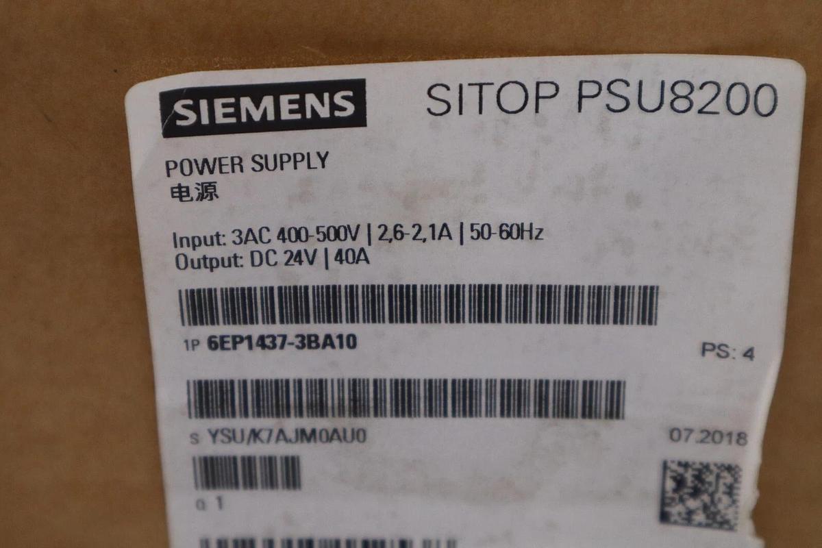 Used SIEMENS SITOP PSU8200 POWER SUPPLY 6EP1437-3BA10 NEW IN BOX STOCK H160A