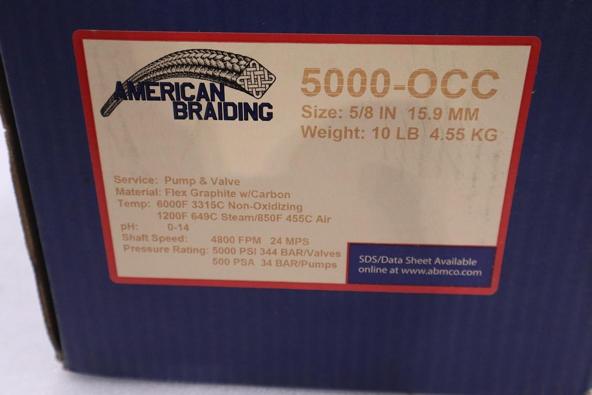 AMERICAN BRAIDING 5000-OCC Flex Graphite 5/8 IN - STOCK GF389