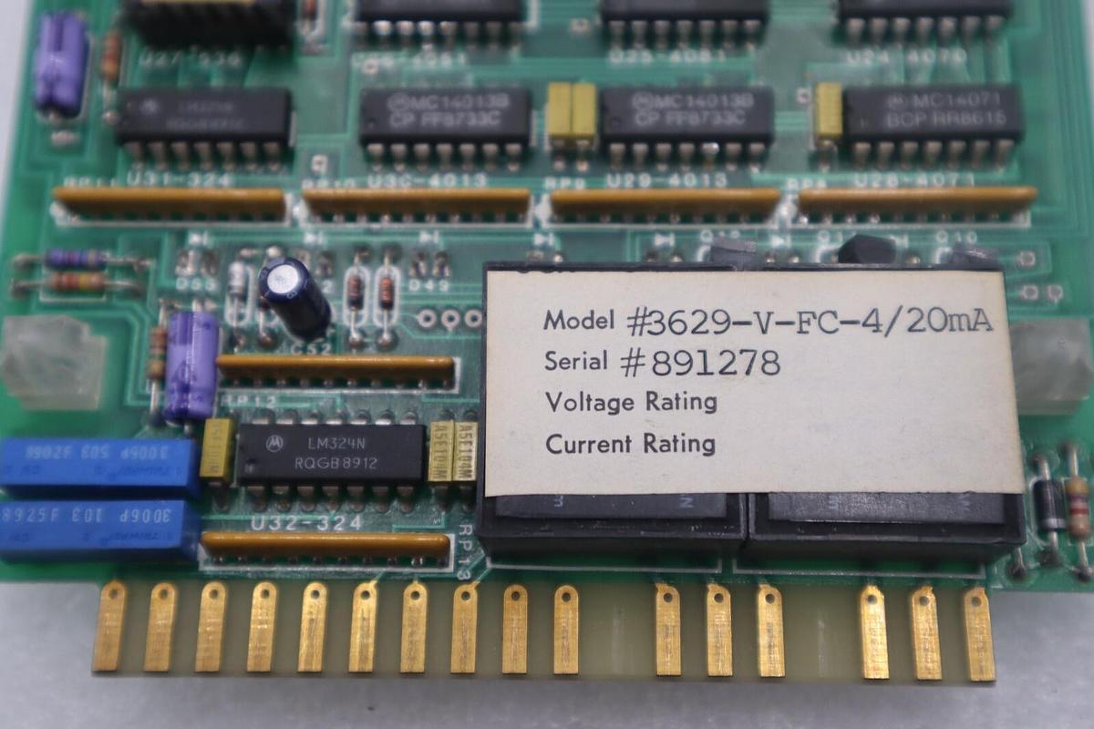 Used Control Concepts 3629B-V-FC-4/20mA FIRING BOARD STOCK 5530