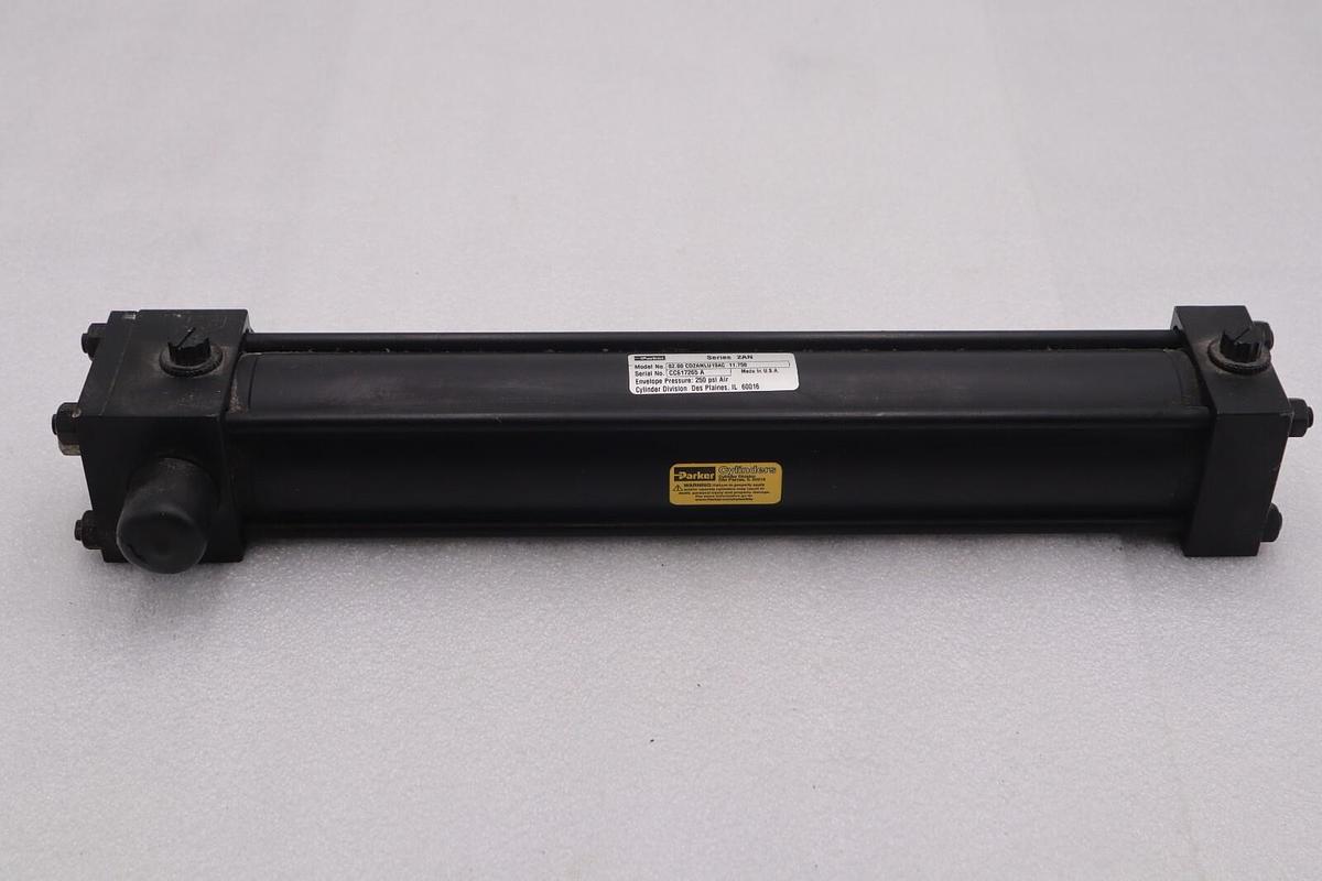 Used Parker 02.00 cd2anlu19ac 11.750 Double Acting Pneumatic Cylinder 250psi 2518