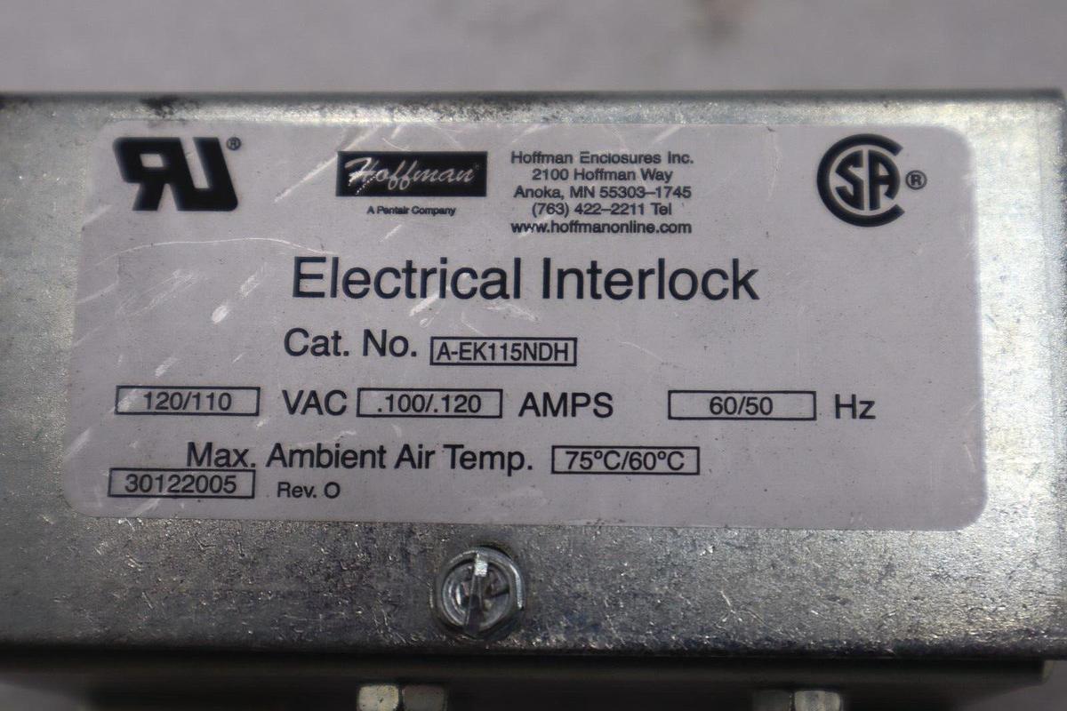 Used Hoffman A-EK115NDH Electric Door Interlock STOCK B-1363