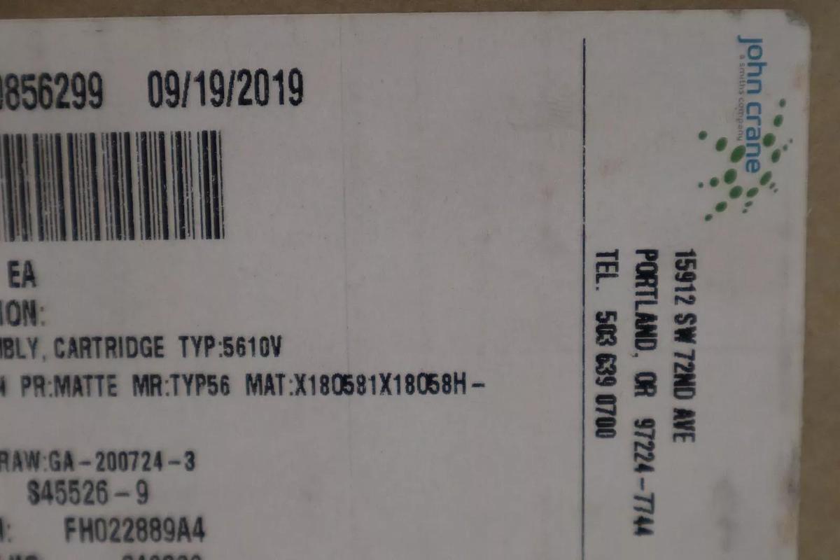 NEW IN BOX John Crane 5610V  SIZE 3.500IN STOCK 5933