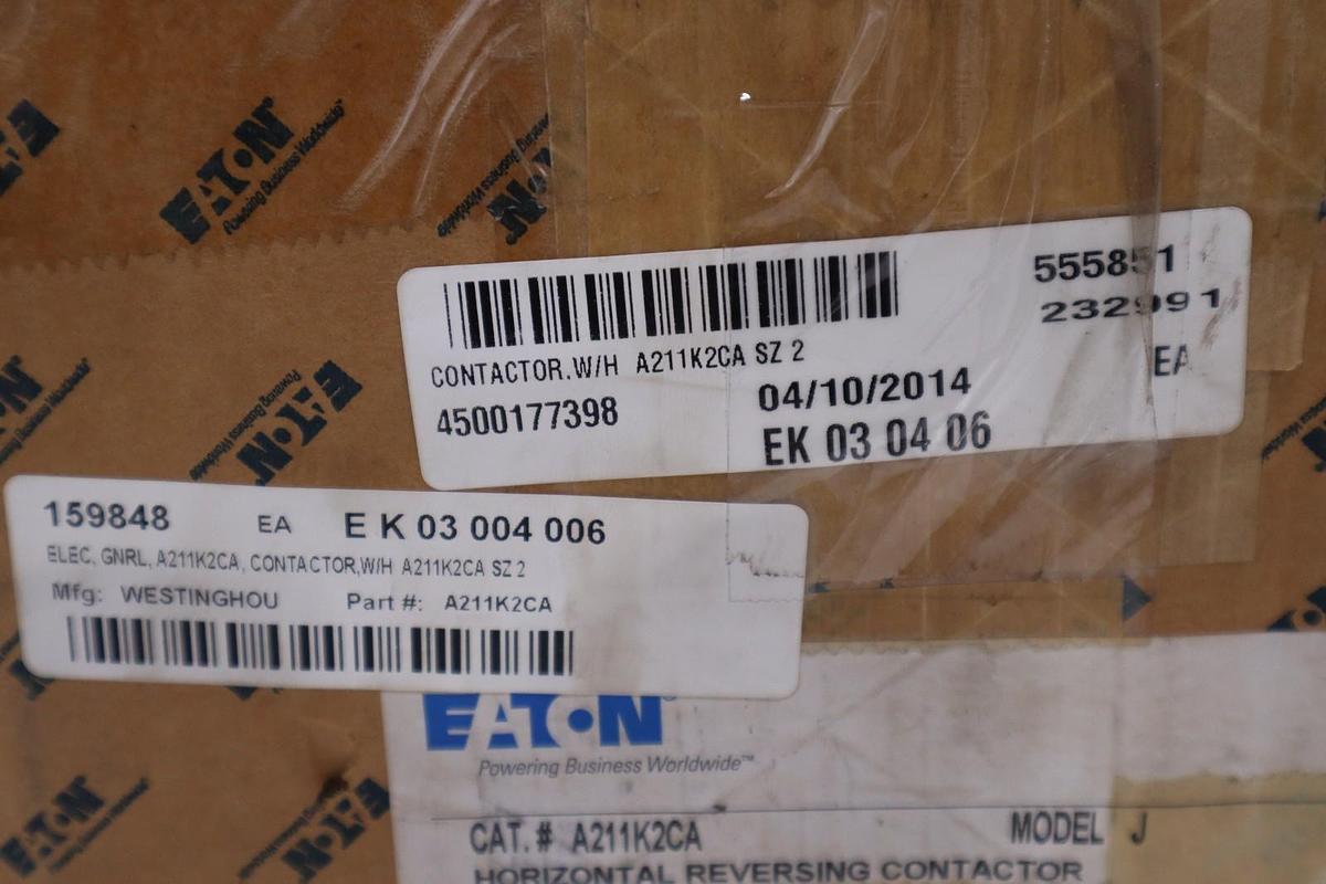 Used Eaton A211K2CA, Horizontal Reversing Contactor, Nema Size 2 NEW IN BOX GF1101