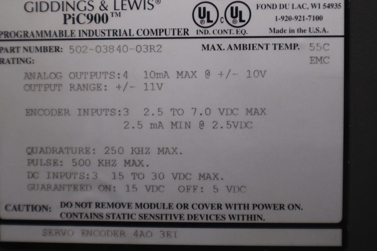 Used FIVES GIDDINGS & LEWIS 502-03840-03R2 / 5020384003R2 STOCK GF-2033A