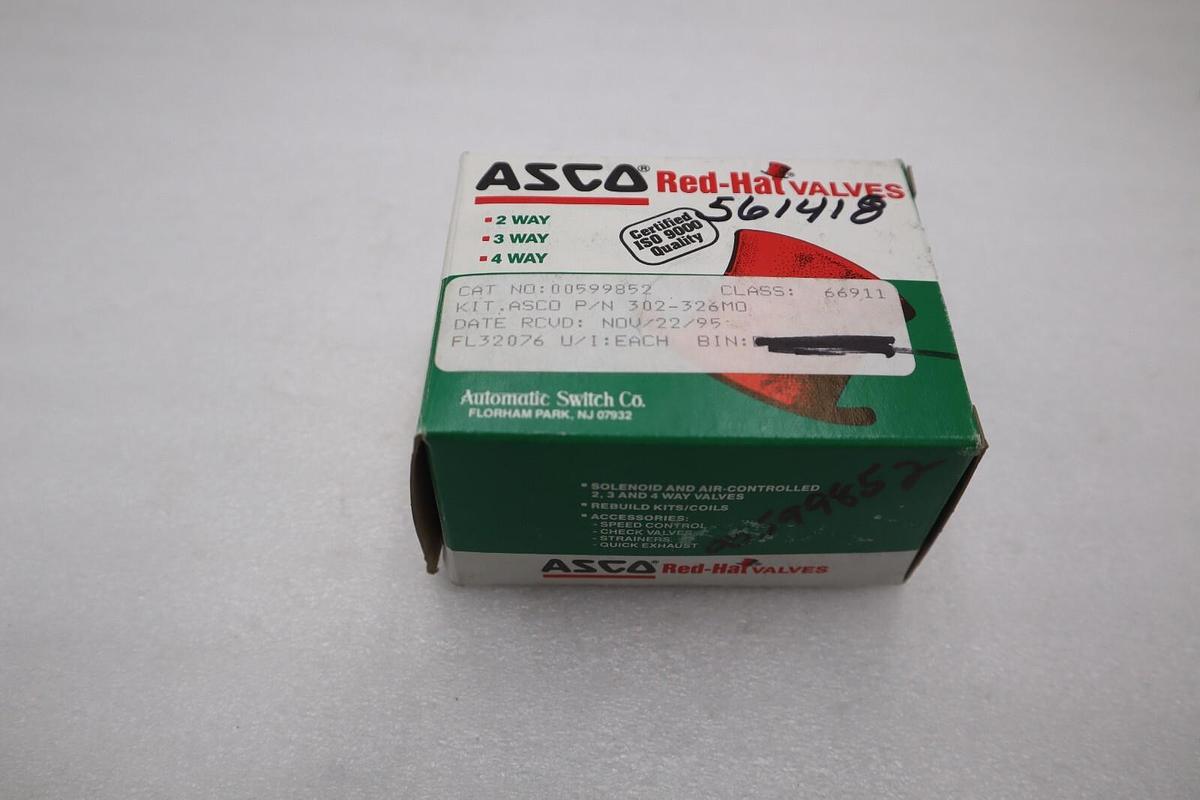 Used NEW ASCO 302326-MO/ 302-326MO REBUILD KIT 8210 AC VALVE PART STOCK G821A