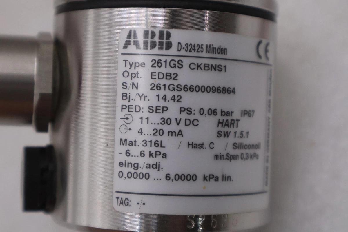 Used ABB 261GS CKBNS1 PRESSURE TRANSMITTER - STOCK SGF125