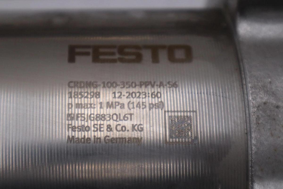 Used FESTO CRDNG-100-350-PPV-A-S6 185298 Standard Cylinder - STOCK GF622