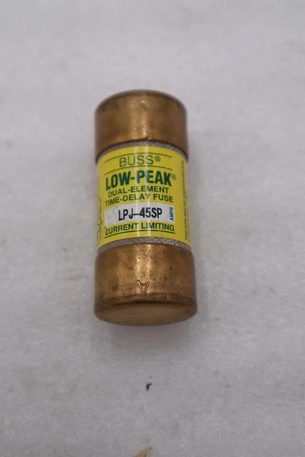LOT OF 8 - BUSSMANN LPJ-45SP Low-Peak Dual Element Delay Fuse STOCK H586A