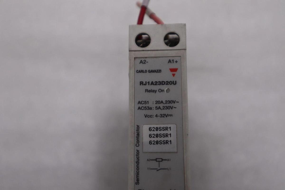 Used Carlo Gavazzi RJ1A23D20U Solid State Relay Semiconductor Contactor STOCK K-154-B