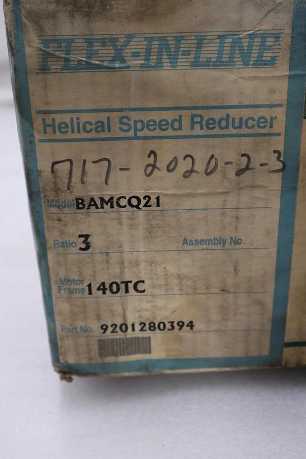 Used NEW Flex-in-line BAMCQ21 Helical Speed Reducer STOCK 104-C