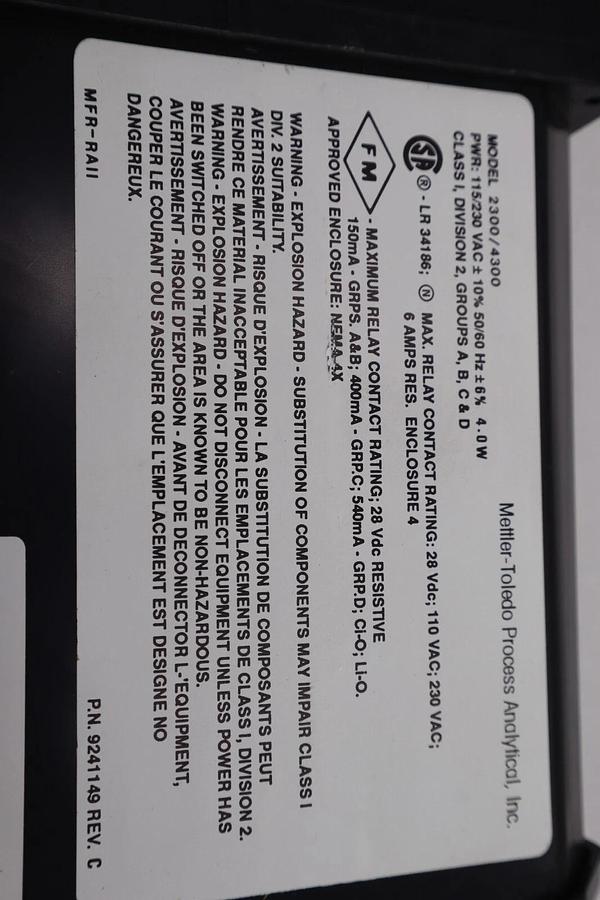 NEW OLD STOCK! METTLER-TOLEDO 2301, ce pH LEVEL TRANSMITTER Stock L-698