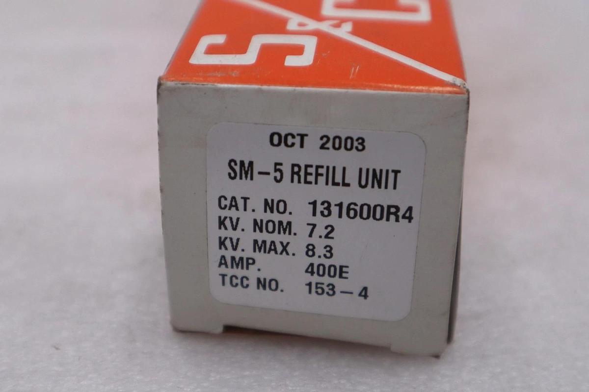 Used New S&C Electric 131600R4 SM-5 Fuse Refill Unit 400A 7.2KV STOCK GF-347A