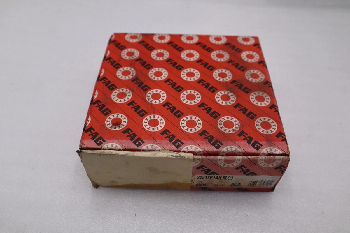 Used FAG 22317-E1A-K-M-C3/22317E1AK.M.C3 Spherical Roller Bearing - STOCK 1671CC
