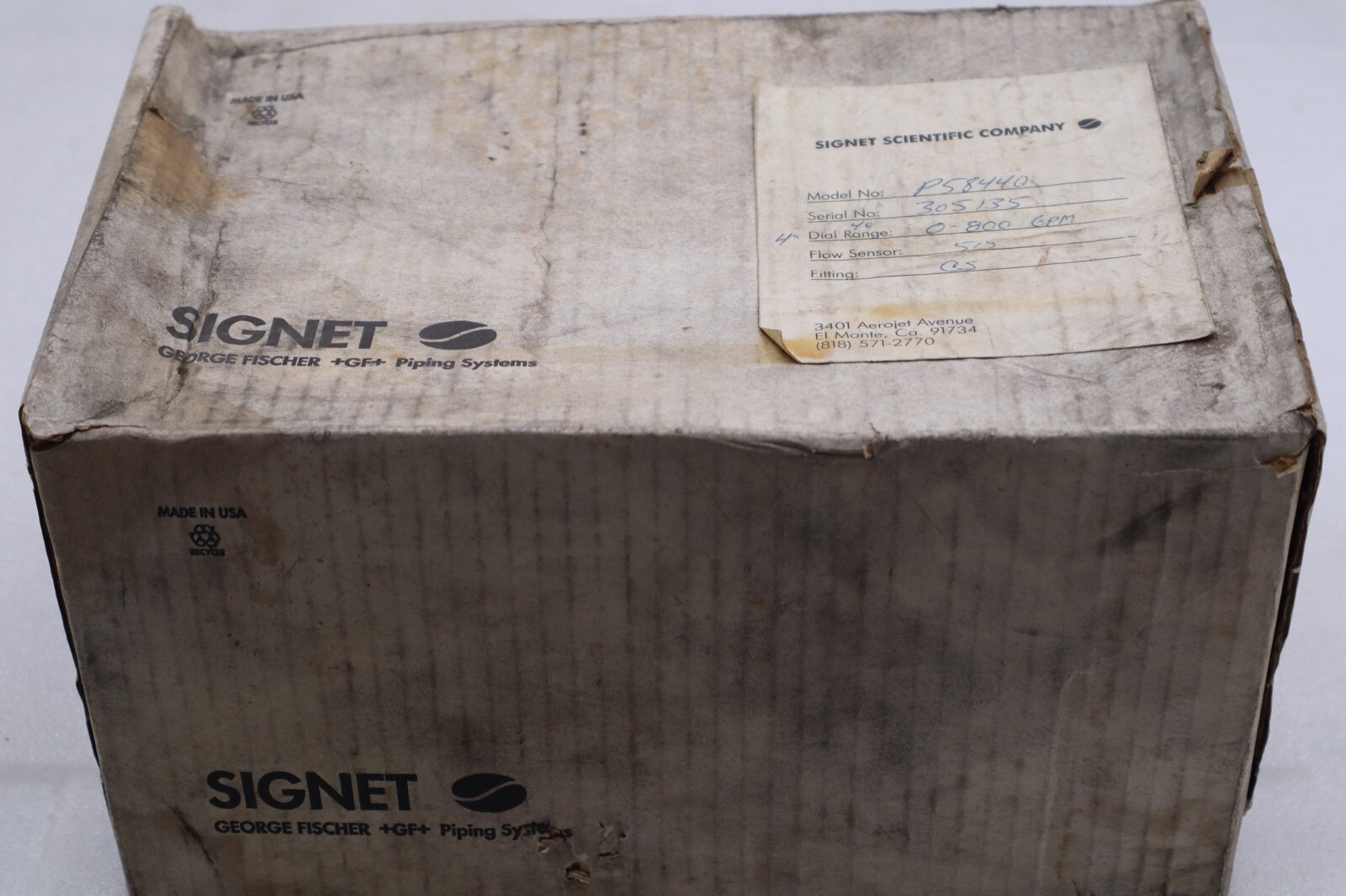 BRAND NEW SIGNET SCIENTIFIC P58440 FLOWMETER STOCK 2354
