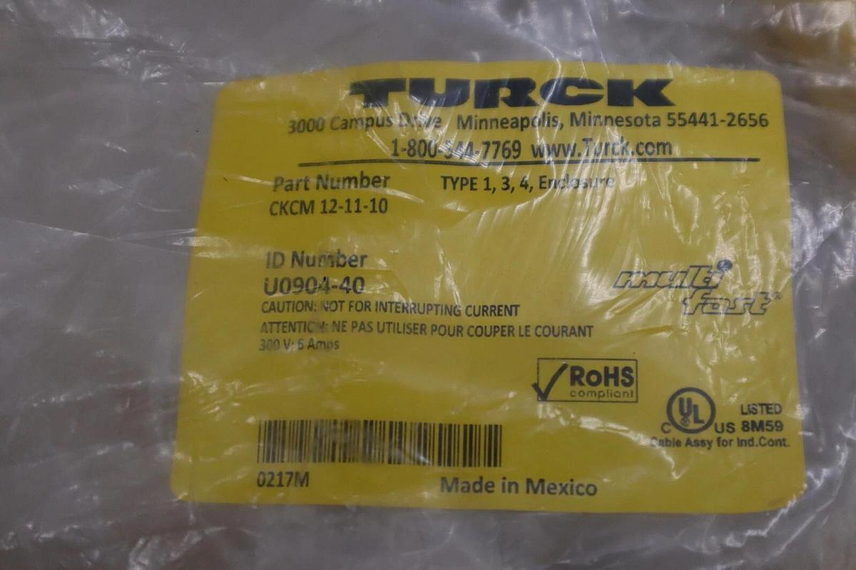 TURCK CKCM 12-11-1 / CKCM12111 / U0904-40 STOCK H1073