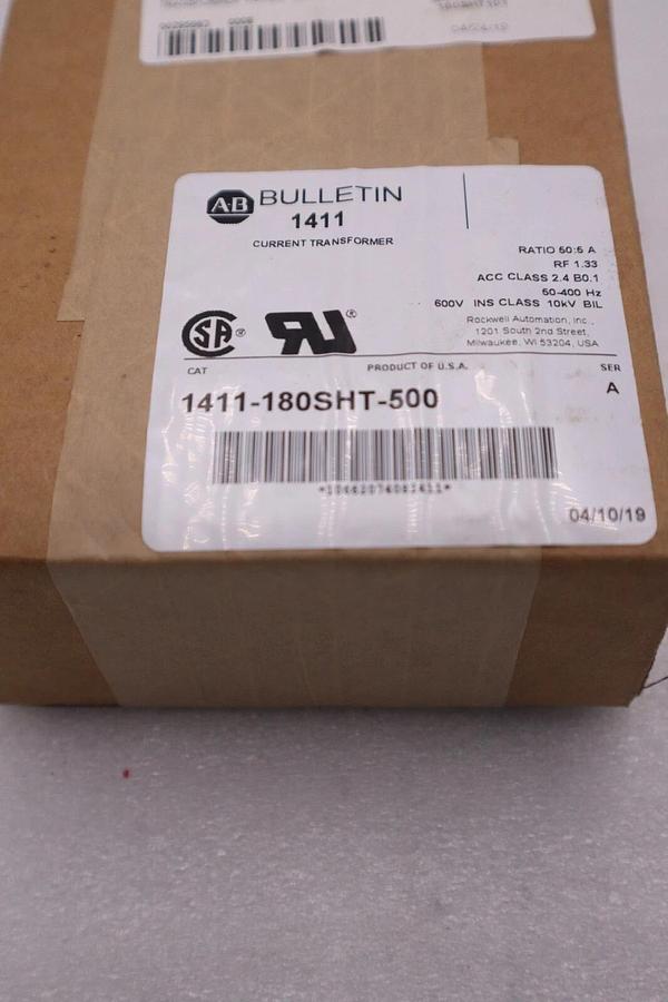 Used ALLEN BRADLEY 1411-180sht-101 CURRENT TRANSFORMER NEW IN BOX STOCK G556A