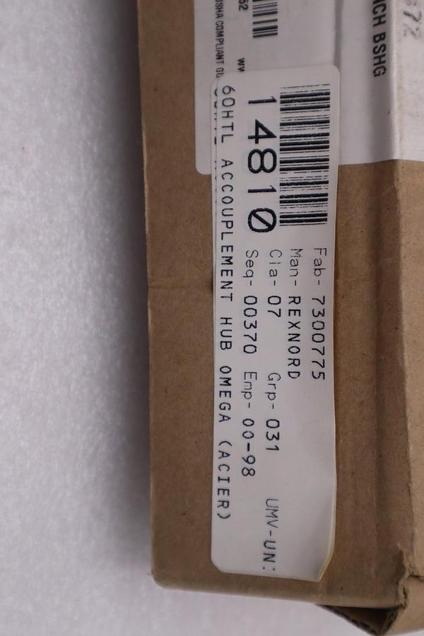 Rexnord Omega 730085 60HTL Hub for Elastomeric Coupling - STOCK GF911
