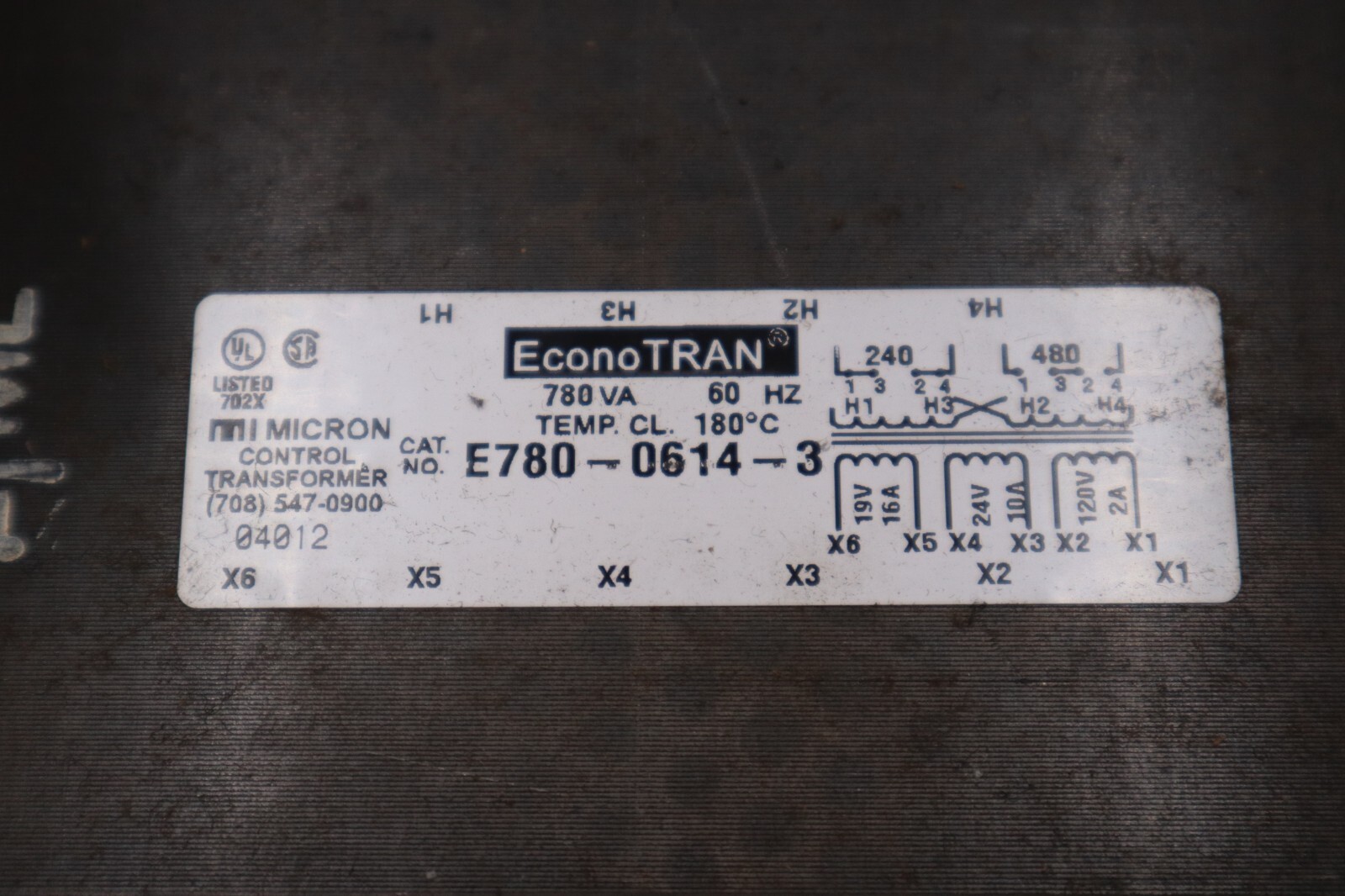 NEW MICRON TRANSFORMER E780-0614-3 STOCK H472