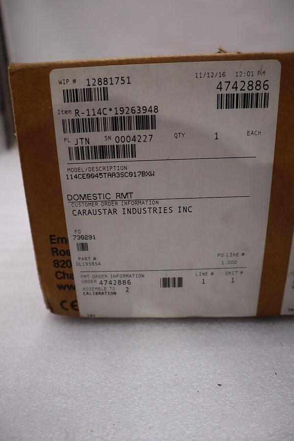 Rosemount 114CE0045TAA3SC017BWX Pressure Transmitter NEW IN BOX STOCK GF-178